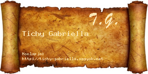 Tichy Gabriella névjegykártya